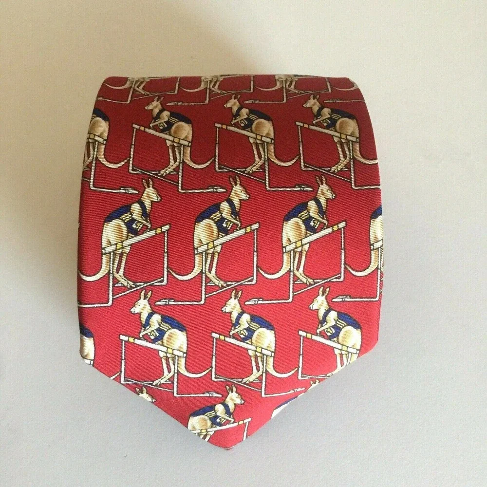 Brooks Brothers Makers Tie Red Kangaroo Sport
